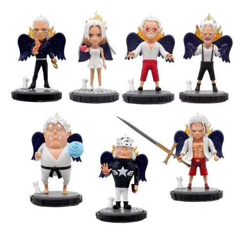 Set 7 Figuras De One Piece Seraphim Crocodile Geko Flamingo