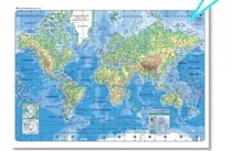 Comprar 2 Mapas Escolares N°6 Planisferio Político Y Físico Político