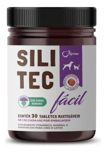 Suplemento Silitec Fácil 30 Tabletes Mastigáveis