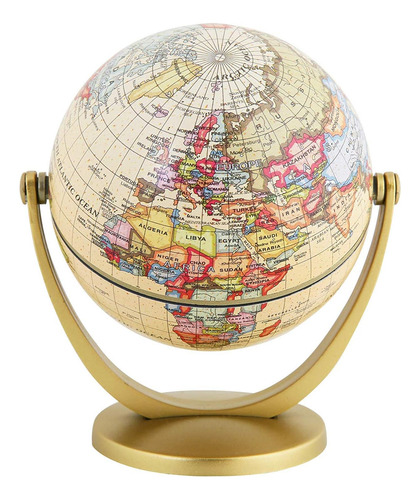 Mini Globo Terraqueo Annova, Estilo Antiguo, Con Soporte