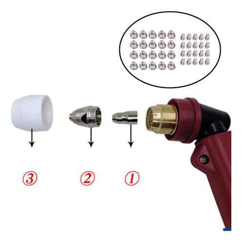 . P80 Corte De Torch Boquilla Consumibles Kit De Consumibles