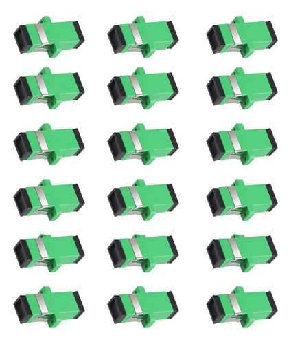 Acoplador De Fibra Optica De 18 Piezas Verde Sc Monomodo, Ad