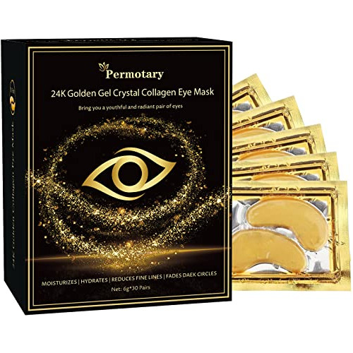 Permotario 30 Parejas 24k Oro Gel Cristal Collagen Snqhs