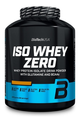 Suplemento en polvo Iso Whey Zero  Biotech Iso Whey Zero proteínas sabor caramelo en pote de 2.27kg