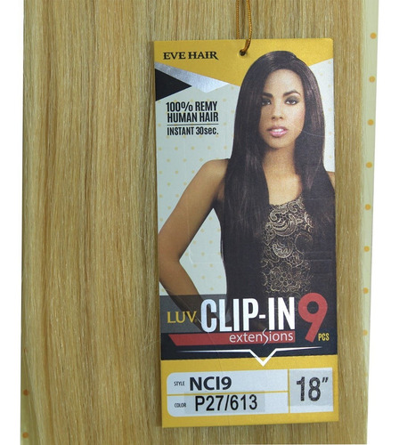 Extension De Cabello Con Clip 100% Natural Clipin Rubios Color Rubio Dorado Con Luces Beige