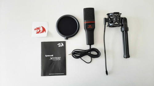 Imagem 2 de 9 de Microfone Gamer Streamer Redragon Seyfert Seminovo