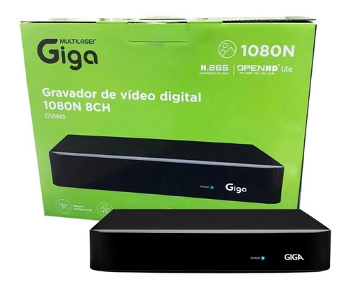 Gravador De Vídeo Digital Dvr Giga 1080n 8 Canais - Gs0465
