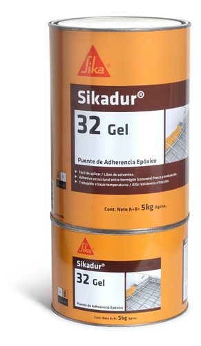 Adhesivo Epoxi Bicomponente Sikadur-32 Gel Sika 5kg