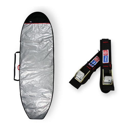 Capa Prancha Stand Up Refletiva 10'0 A 10'5 + Fita Rack 