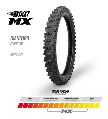 Cubiertas Cross Borilli B007 Mx 80 100 21 + 100 90 19 Fas