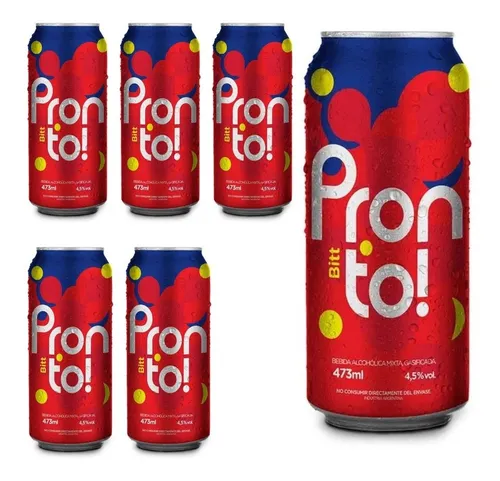 Pronto Bitt Lata 473cc X6. Quirino Bebidas 