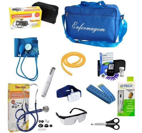 Kit De Enfermagem G-tech Free Azul Premium
