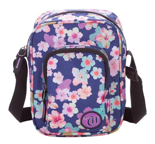 Bolsa Cross Pequena Capricho X04 - Floral Azul