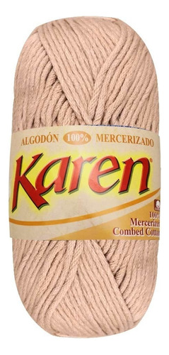 Hilaza Karen, 100% Algodón, Madeja De 100g Con 80m Color Beige