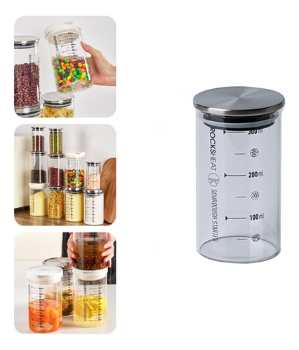 Fermentador Visível Transparent Sourdou Jar Com Sc