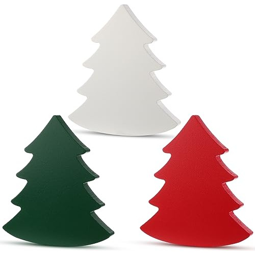 3 Señales De Árbol De Navidad De Madera Diseño Cuadr...