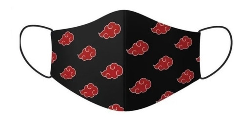 Mascara Proteção Em Tecido Lavável Unissex Naruto Akatsuki