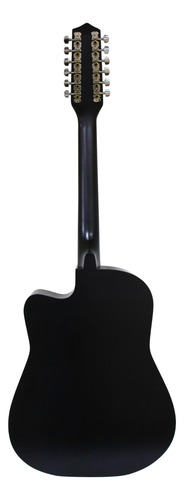 Guitarra Docerola Electroac 4 Bandas Mate C/ Funda Negro Fuego Diestro Bálsamo