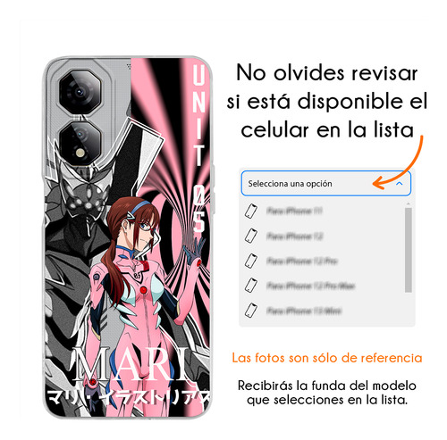 Funda Para Nubia Mari Makinami Niña Eva 05 Evangelion Case Mari 05 Music