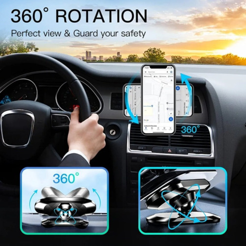 Soporte De Teléfono Para Automóvil Multifuncional Y Giratori