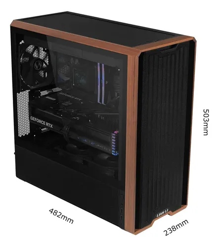 Lian Li Lancool 217 Mid Tower Atx Preto Com Madeira Preto