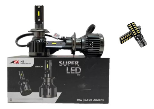 Kit Asx 40w Led Ultra 5500 Lumens - Par De Lâmpadas 12v/24v