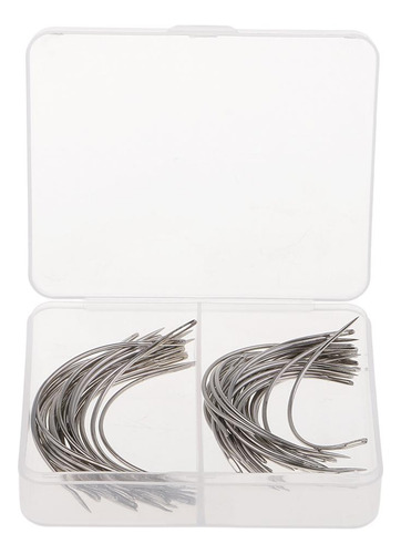 2 X 50 Agujas Curvas Para Tejer / Coser El Cabello Para La