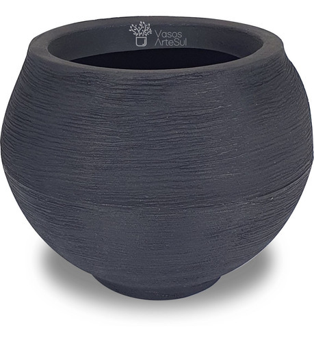 Vaso De Polietileno Esfera 02 Cor Preto