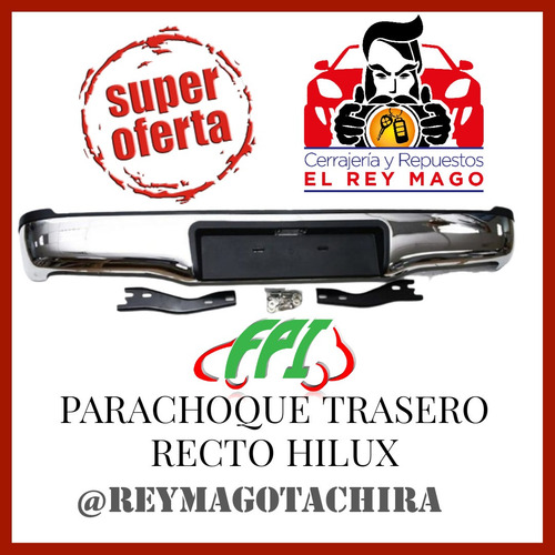 Parachoque Trasero Hilux Plano Cromado Thailandes Fpi