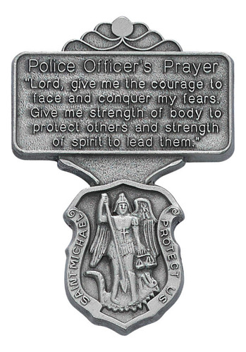 Medalla Proteccion Clip Visera Peltre Para Oracion 3 