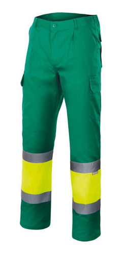 Pantalón Cargo Con Reflectivo Trabajo Verde - Mundo Trabajo