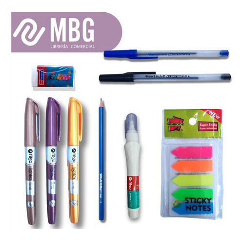 Imagen 2 de 7 de Kit Utiles Universitario Combo Por 11 Piezas