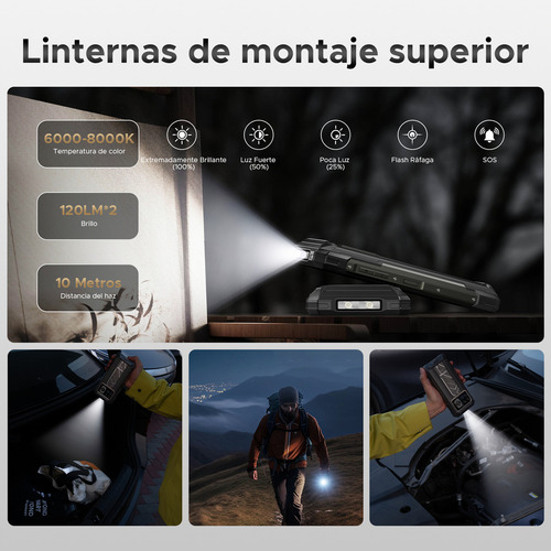 Teléfono inteligente robusto Doogee Fire 6 Máx 5G con cámara de imagen térmica 20800 mAh/33 W Fast, pantalla FHD+ 120 Hz IPS de 6,72 pulgadas, pantalla FHD+ 120 Hz, linterna de 120 lúmenes