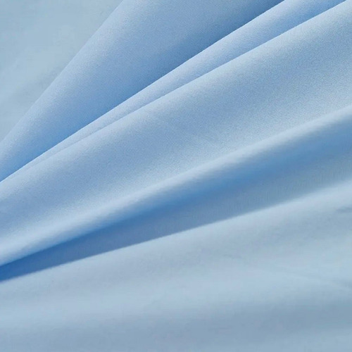 Capa De Edredom Avulsa Casal 400fios Micropercal Zíper Duvet Cor Azul-claro