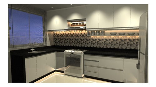 Projeto Móveis Planejados Cozinha Imagens 3d Plano De Corte