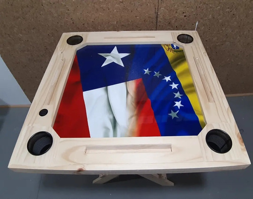 Mesa Para Jugar Domino En Pino,  75cm X 75cm