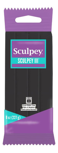 Sculpey Iii Polimero Horno Horno Arcilla, Negro, No Toxica, 