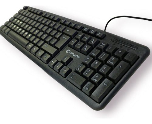 Teclado Para Pc Ripcolor Rkb101 Qwerty Español Color Negro