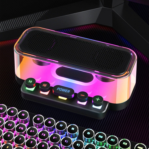 Altavoz Bluetooth, Graves Pesados, Botón Steampunk, Barra Co