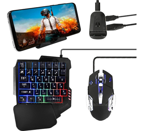 Combo Gamer Para Celular 4 En 1 Teclado + Mouse + Bluetooth