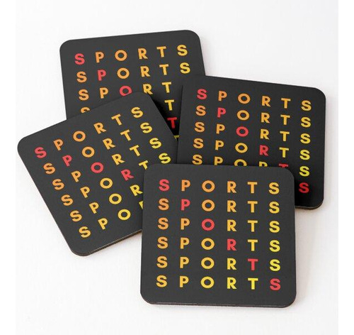 Set Posavasos Deportes Crucigrama Deportes Clásico Pegatina