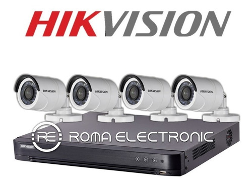 Dvr Hikvision 4k Turbo 4.0 8ch 1080p 4 Camaras 2mpx Exterior