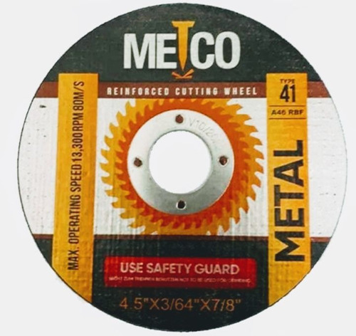 Disco De Corte De 4 1/2  Ultrafino Metco Tipo Cd Envio Grati