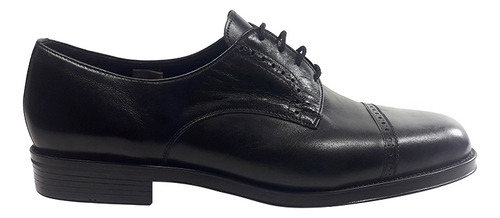 Zapato Oxford De Cuero Negro Woodland H201