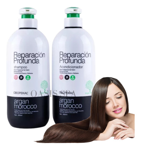 Shampoo / Acondicionador Argan Reparar Cabello Seco 800ml