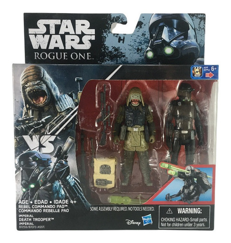 Hasbro Star Wars Rogue One Deathtrooper Y Rebel Commando Pao