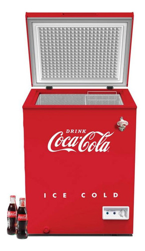 Congeladora Nostalgia 140 Lt Coca Cola Ckrfcf50cr Rojo