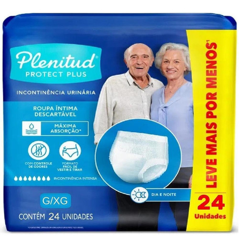 Roupa Íntima Plenitud Protect Plus G/xg Com 24 Unidades