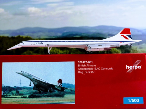 Avion Aerospatiale Concorde British Airways 1:500 Herpa