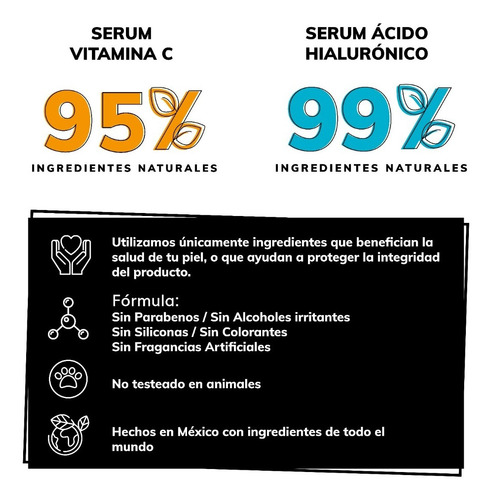 1 Serum Vitamina C Quotidien + 1 Serum Ah Quotidien - Combo